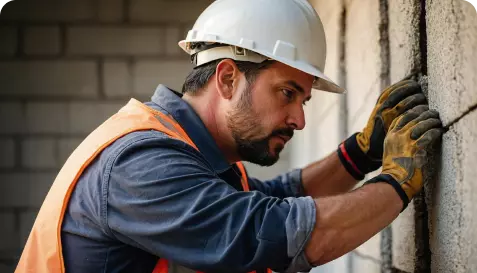 A-man-wearing-a-high-visibility-vest-dressed-in-work-clothes-removing-caulking-from-a-window-seal.-He-is-showing-How-to-Remove-Silicone_1_7