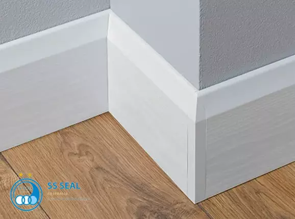 Skirting board caulking